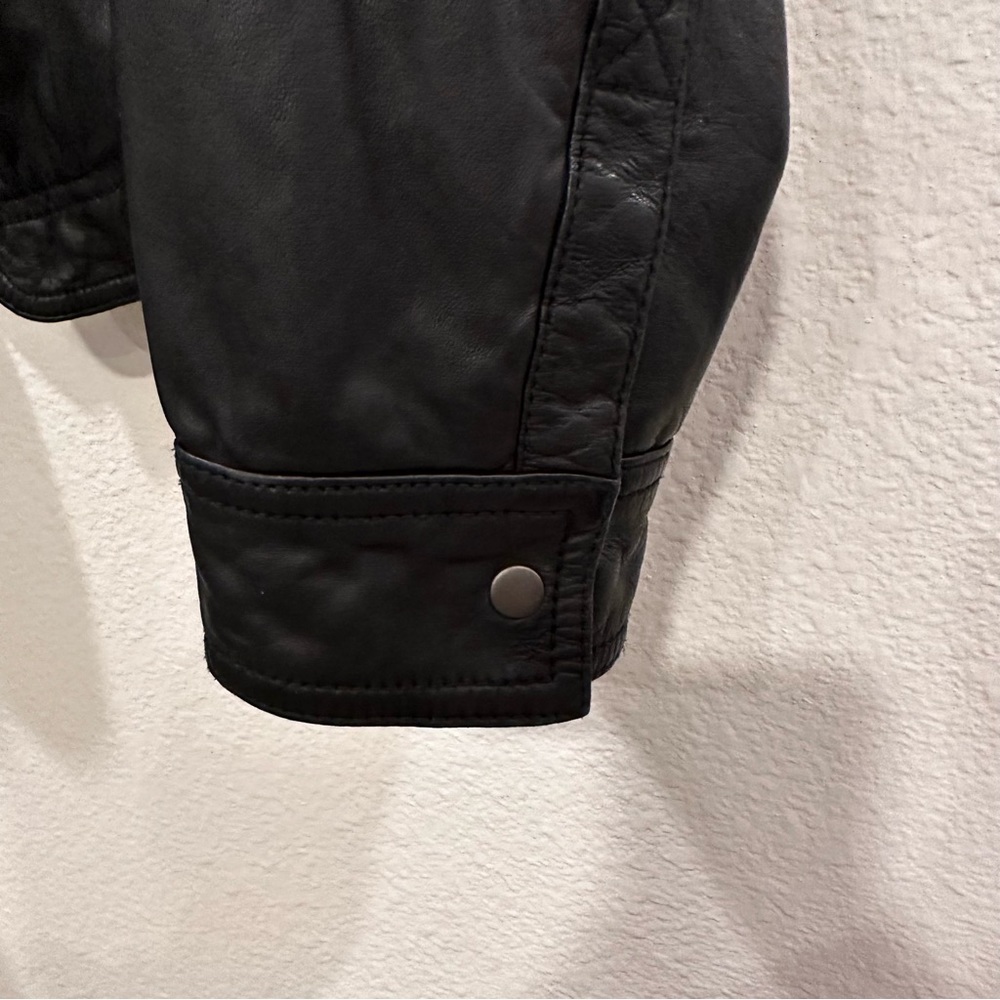 Hinge Patch Pocket Leather Jacket - image 6